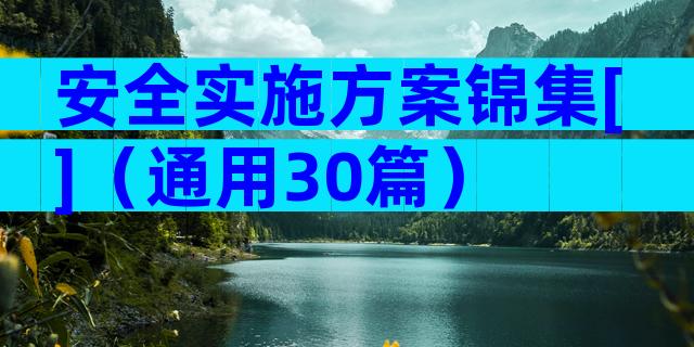 安全实施方案锦集[]（通用30篇）